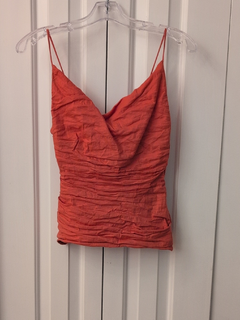 Nicole Miller Coral Ruched  Camisole